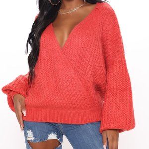 Surplice Sweater - Rust